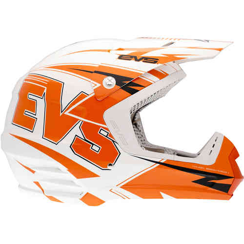 EVS Vortek T5 - Bolt oranssi-valkoinen kypärä